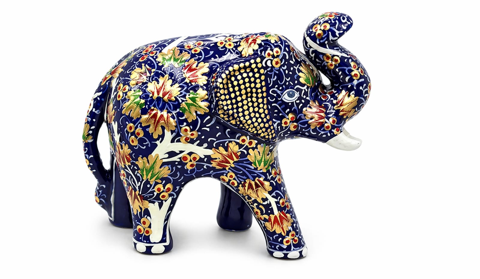 Papier machie elephant sculpture, Handmade Elephant , Wooden Elephant , hand painted paper mache sculpture from Kashmir, 8 inch size